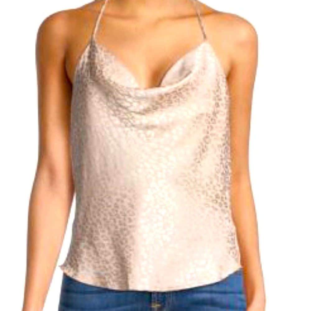 Hashtag & Trend Cami, Size M, Leopard-Print Satin Camisole